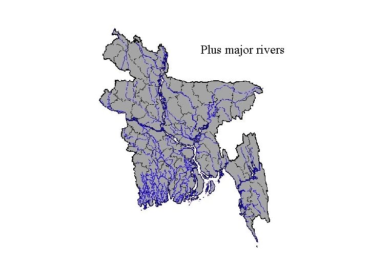 Plus major rivers 