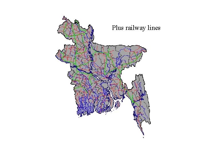 Plus railway lines 