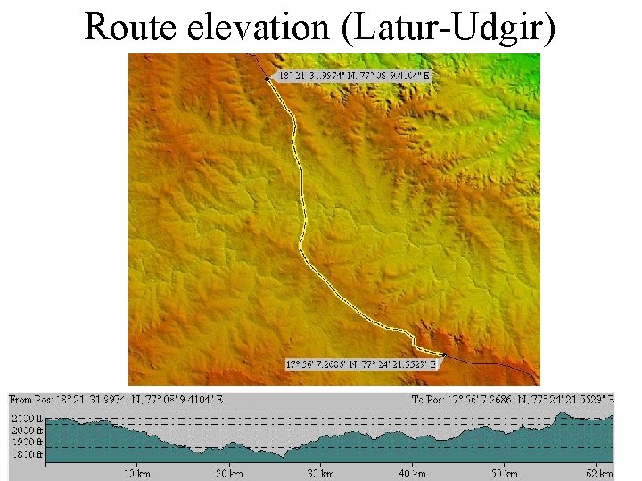 Route elevation (Latur-Udgir) 