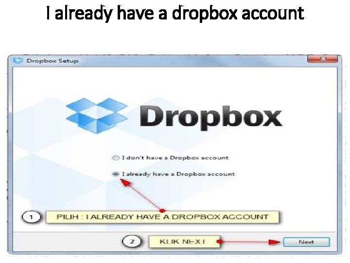 I already have a dropbox account 