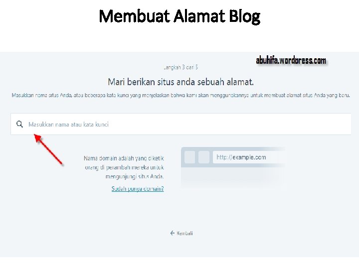 Membuat Alamat Blog 