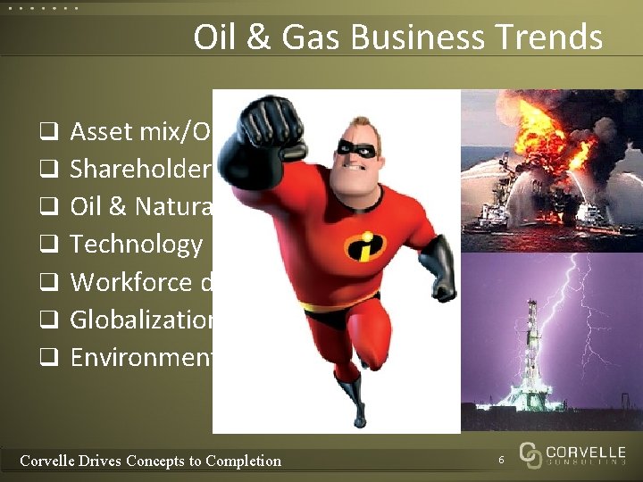 Oil & Gas Business Trends q Asset mix/Optimization q Shareholder return q Oil &