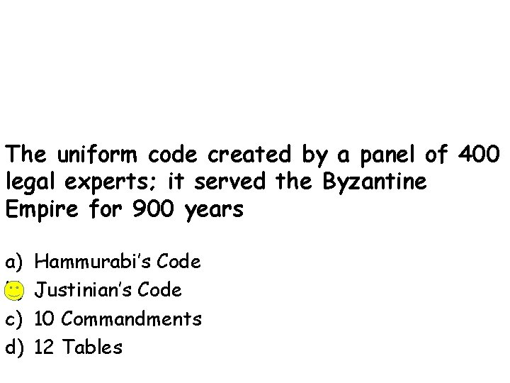 The uniform code created by a panel of 400 legal experts; it served the