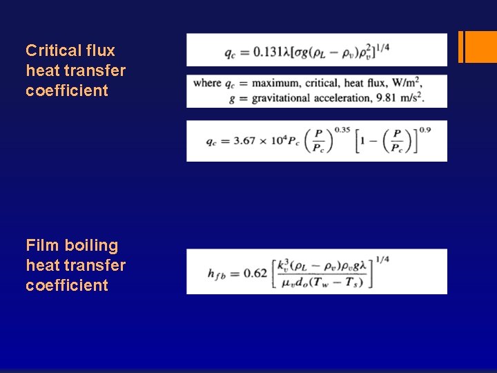 Critical flux heat transfer coefficient Film boiling heat transfer coefficient 67 