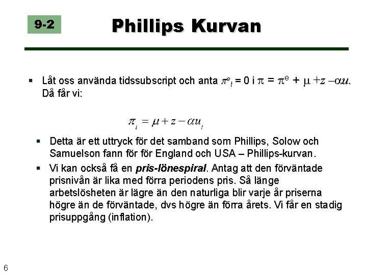 9 -2 Phillips Kurvan § Låt oss använda tidssubscript och anta et = 0