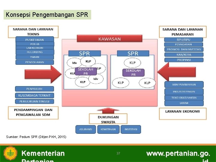 Konsepsi Pengembangan SPR Sumber: Pedum SPR (Ditjen PKH, 2015) Kementerian 37 www. pertanian. go.