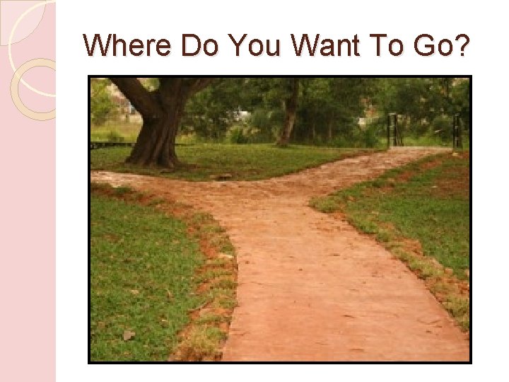 Where Do You Want To Go? Where Do You Want To Go?