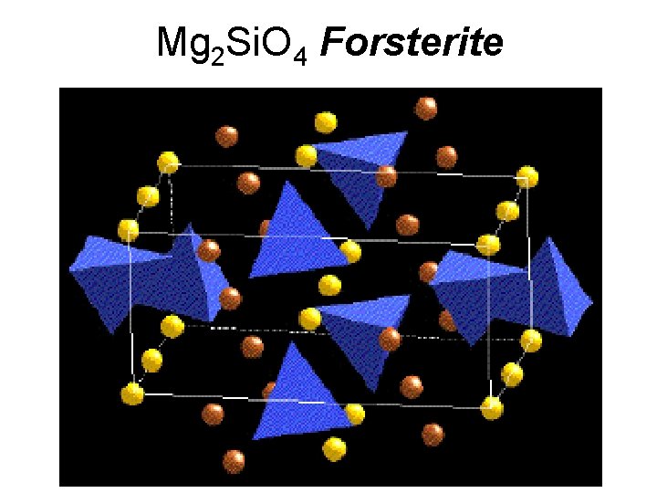 Mg 2 Si. O 4 Forsterite 