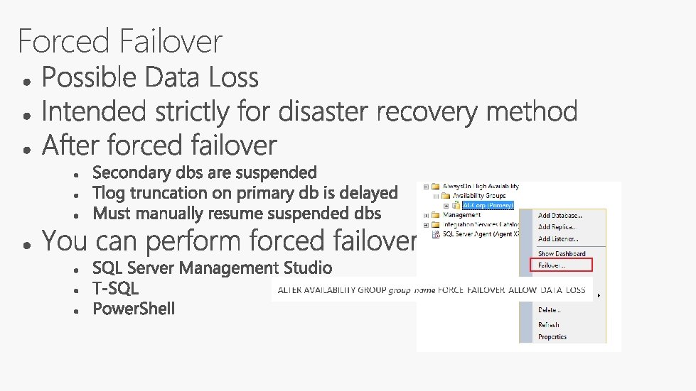 Forced Failover 