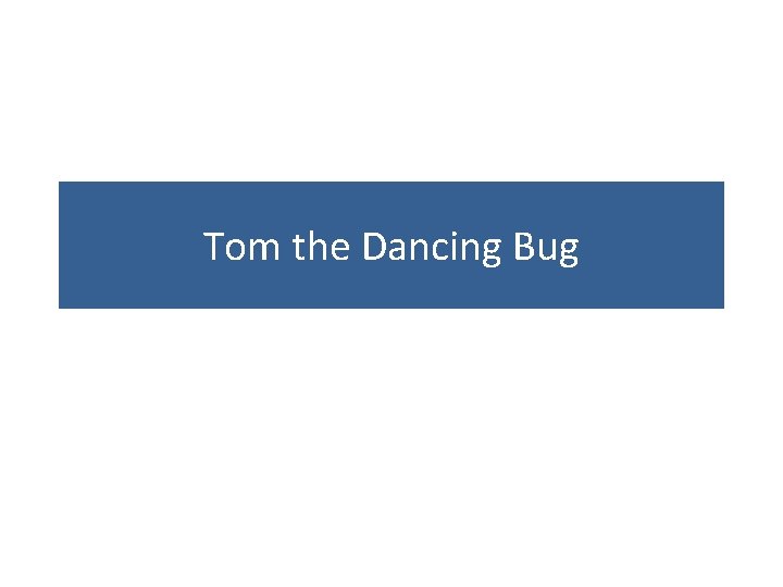 Tom the Dancing Bug 