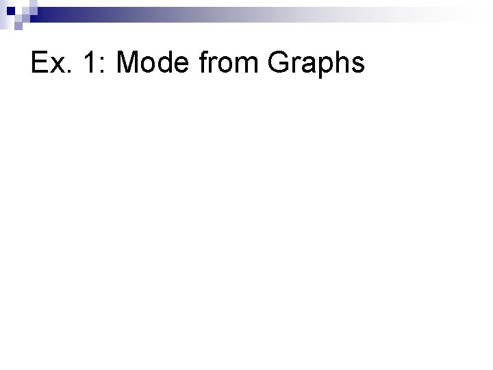 Ex. 1: Mode from Graphs 