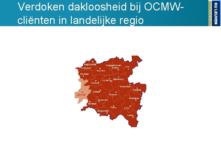 Verdoken dakloosheid bij OCMWcliënten in landelijke regio 