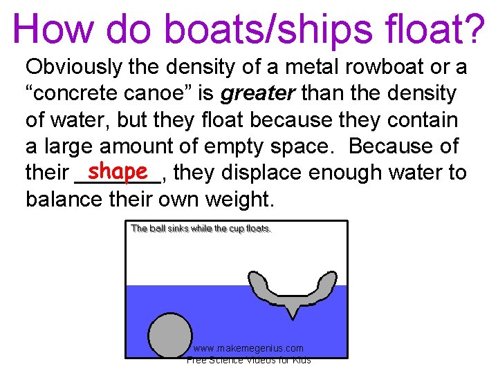 How do boats/ships float? Obviously the density of a metal rowboat or a “concrete