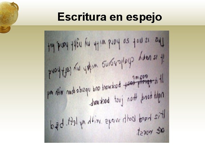 Escritura en espejo 