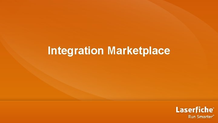 Integration Marketplace 