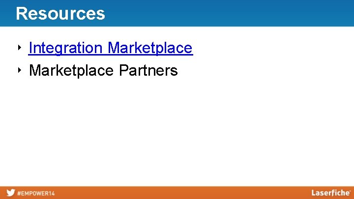 Resources ‣ Integration Marketplace ‣ Marketplace Partners 