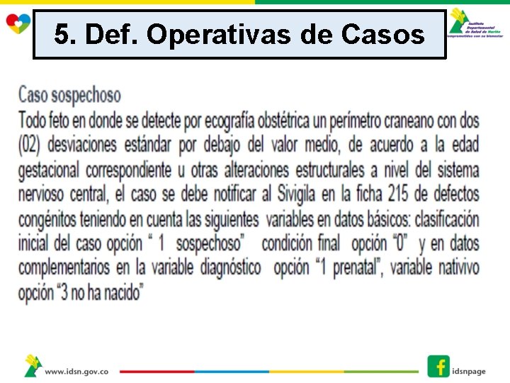 5. Def. Operativas de Casos 