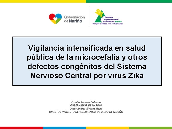 Vigilancia intensificada en salud pública de la microcefalia y otros defectos congénitos del Sistema