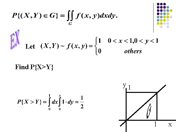 Let Find P{X>Y} y 1 1 x 