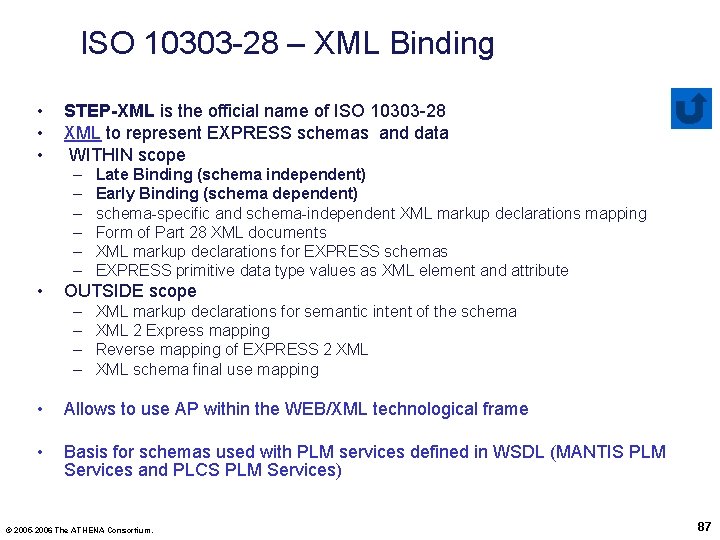 ISO 10303 -28 – XML Binding • • • STEP-XML is the official name