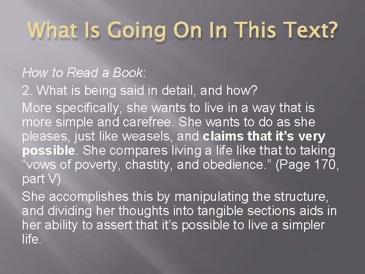 What Is Going On In This Text? How to Read a Book: 2. What