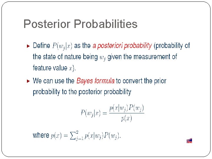 Posterior Probabilities 