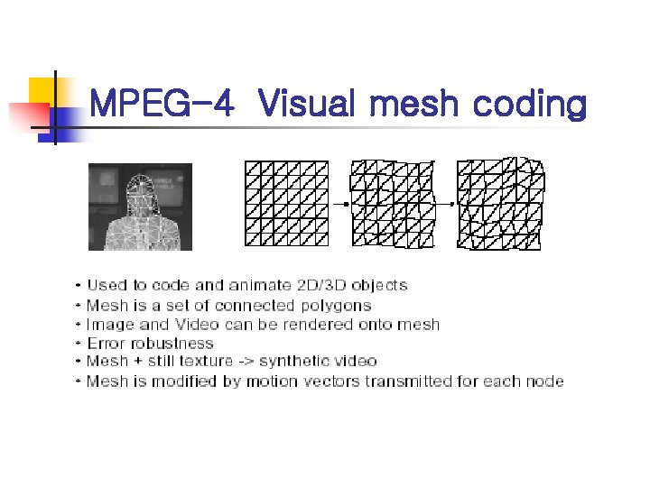 MPEG-4 Visual mesh coding 