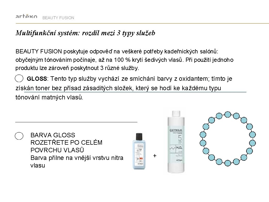 BEAUTY FUSION Multifunkční systém: rozdíl mezi 3 typy služeb BEAUTY FUSION poskytuje odpověď na