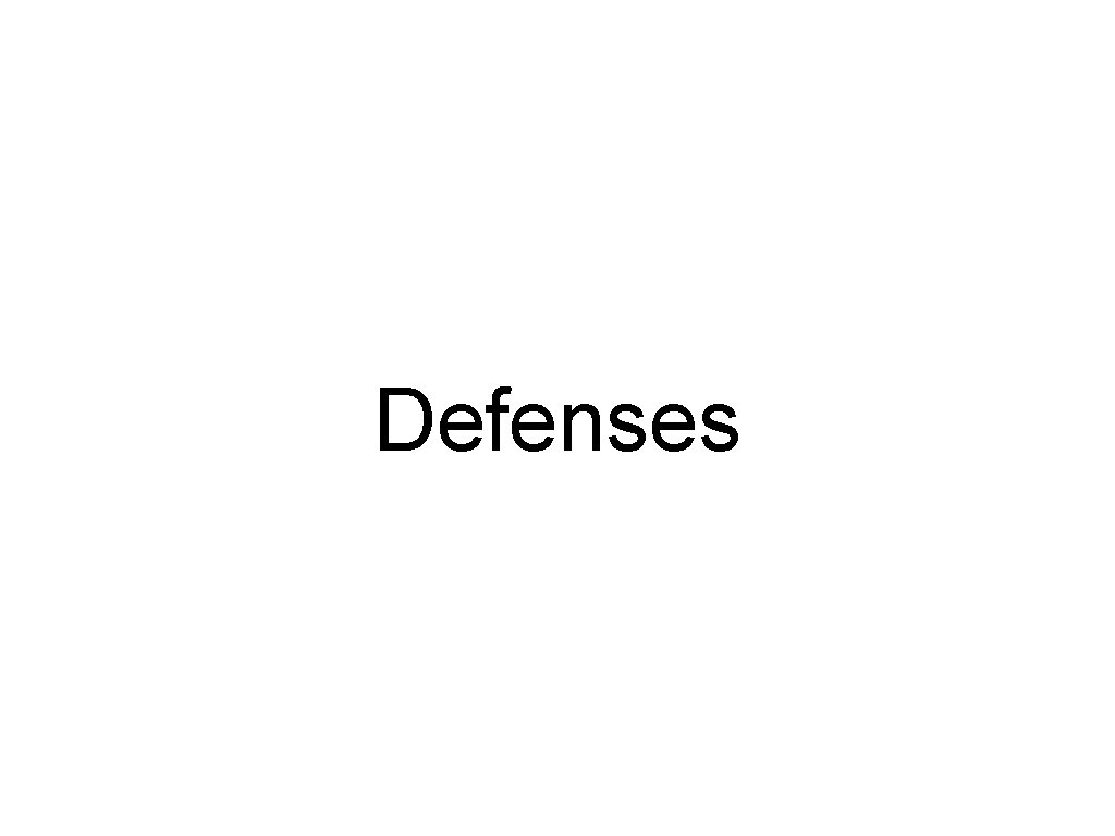 Defenses 