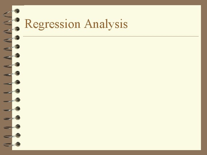 Regression Analysis 