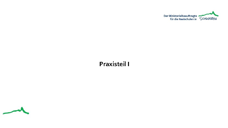 Praxisteil I 