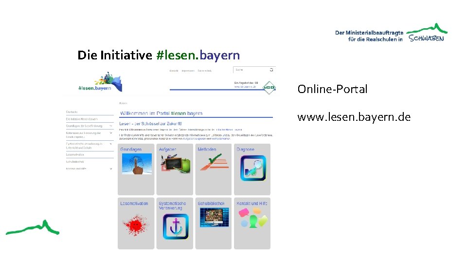 Die Initiative #lesen. bayern Online-Portal www. lesen. bayern. de 