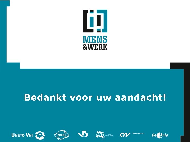 Bedankt voor uw aandacht! 