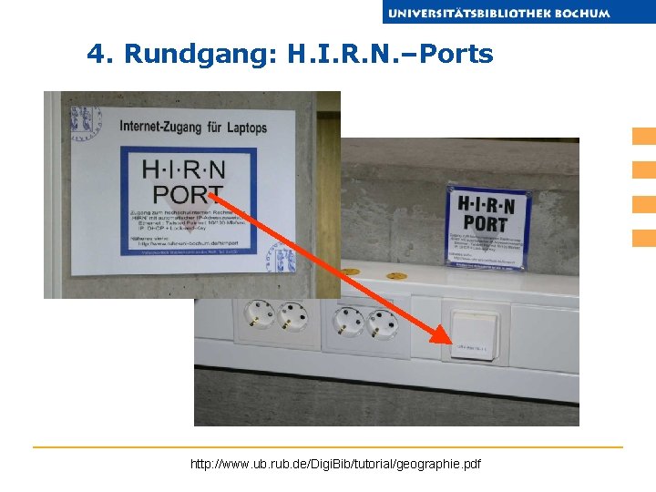 4. Rundgang: H. I. R. N. –Ports http: //www. ub. rub. de/Digi. Bib/tutorial/geographie. pdf