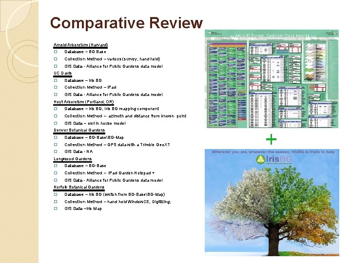 Comparative Review Arnold Arboretum (Harvard) � Database – BG Base � Collection Method –