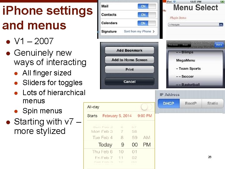 i. Phone settings and menus l l V 1 – 2007 Genuinely new ways