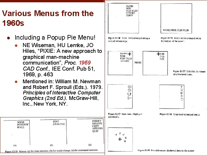 Various Menus from the 1960 s l Including a Popup Pie Menu! l NE