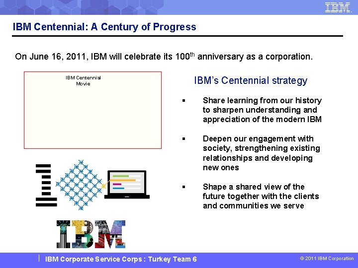 IBM Centennial: A Century of Progress On June 16, 2011, IBM will celebrate its