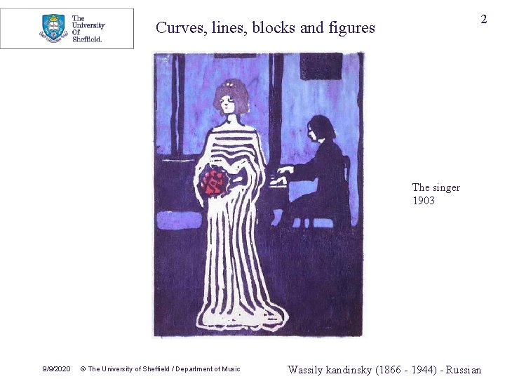 2 Curves, lines, blocks and figures The singer 1903 9/9/2020 © The University of 2 Curves, lines, blocks and figures The singer 1903 9/9/2020 © The University of