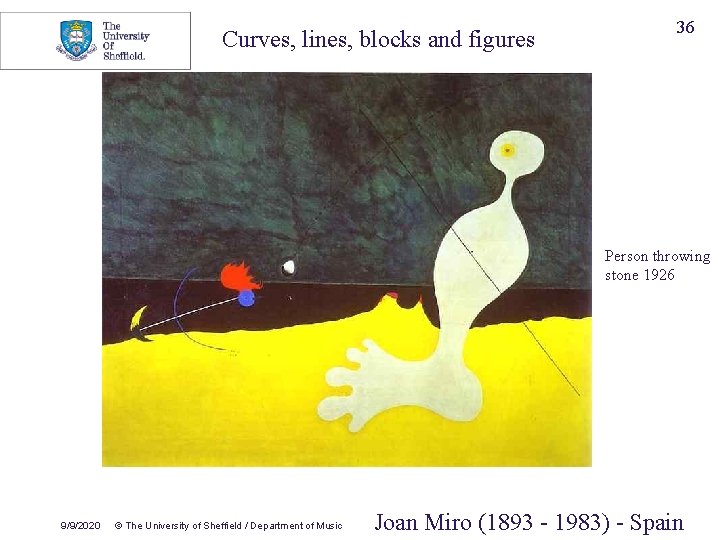 Curves, lines, blocks and figures 36 Person throwing stone 1926 9/9/2020 © The University