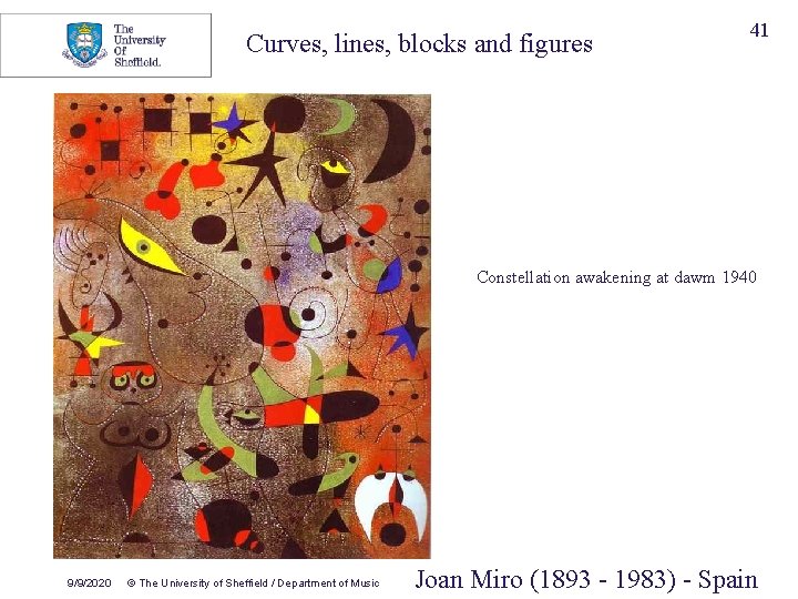 Curves, lines, blocks and figures 41 Constellation awakening at dawm 1940 9/9/2020 © The