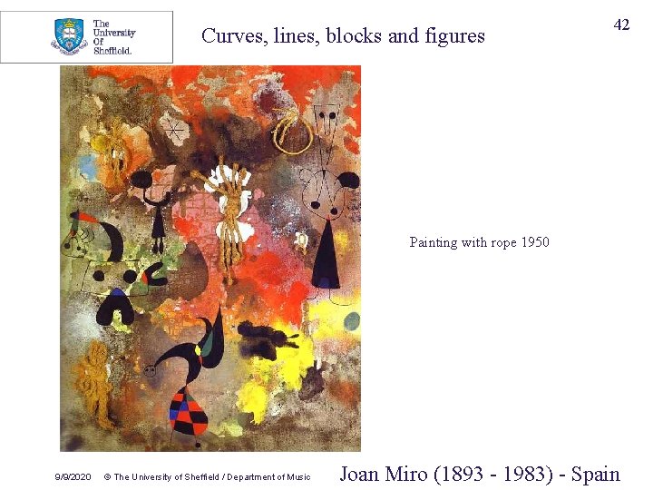 Curves, lines, blocks and figures 42 Painting with rope 1950 9/9/2020 © The University