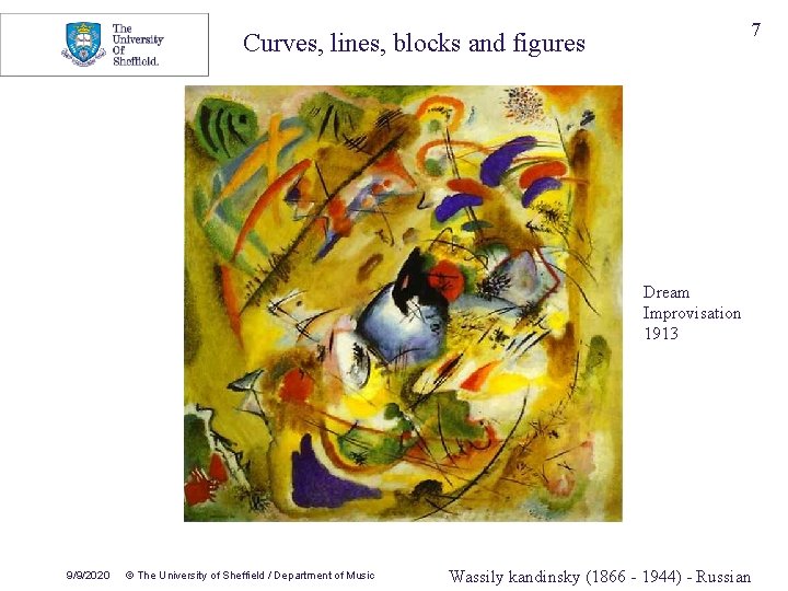 7 Curves, lines, blocks and figures Dream Improvisation 1913 9/9/2020 © The University of