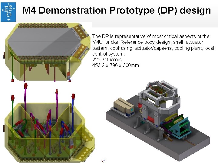 M 4 Demonstration Prototype (DP) design The DP is representative of most critical aspects