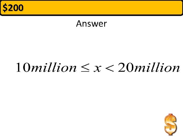 $200 Answer 