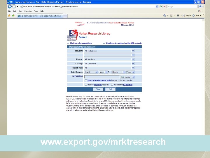 www. export. gov/mrktresearch 