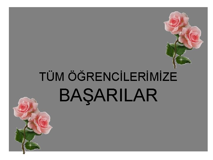 TÜM ÖĞRENCİLERİMİZE BAŞARILAR 