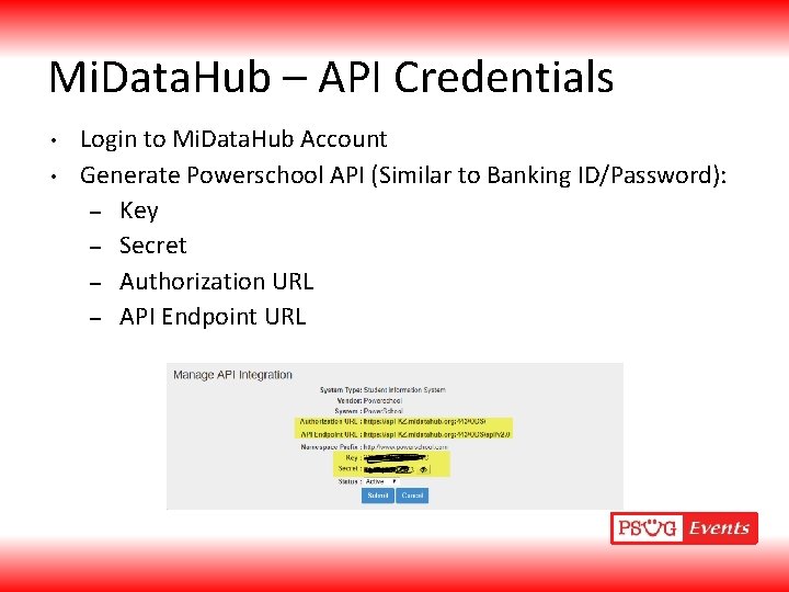 Mi. Data. Hub – API Credentials • • Login to Mi. Data. Hub Account