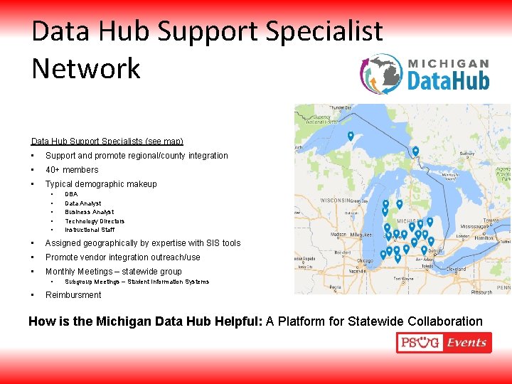 Data Hub Support Specialist Network Data Hub Support Specialists (see map) • Support and