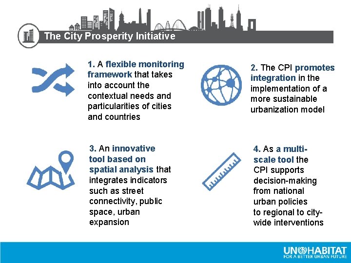 The City Prosperity Initiative 1. A flexible monitoring framework that takes into account the